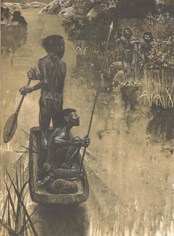 william r clark under orakneliga generarioner drev stenalderns stammar omkring over de stora landomradena. china oil painting image